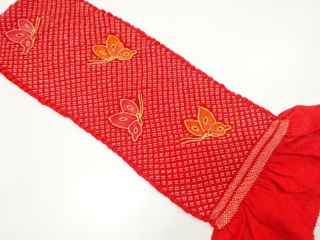 JAPANESE KIMONO / OBIAGE FOR FURISODE / SHIBORI / SILK